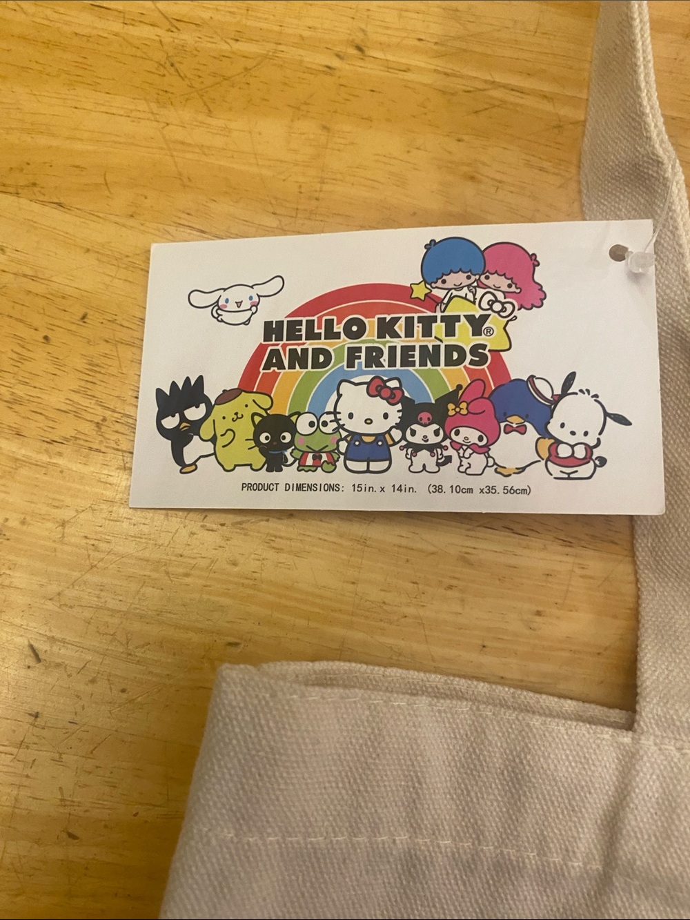 Hello Kitty and Friends Canvas Tote - NWT about 14x15 - Picture 4 of 8